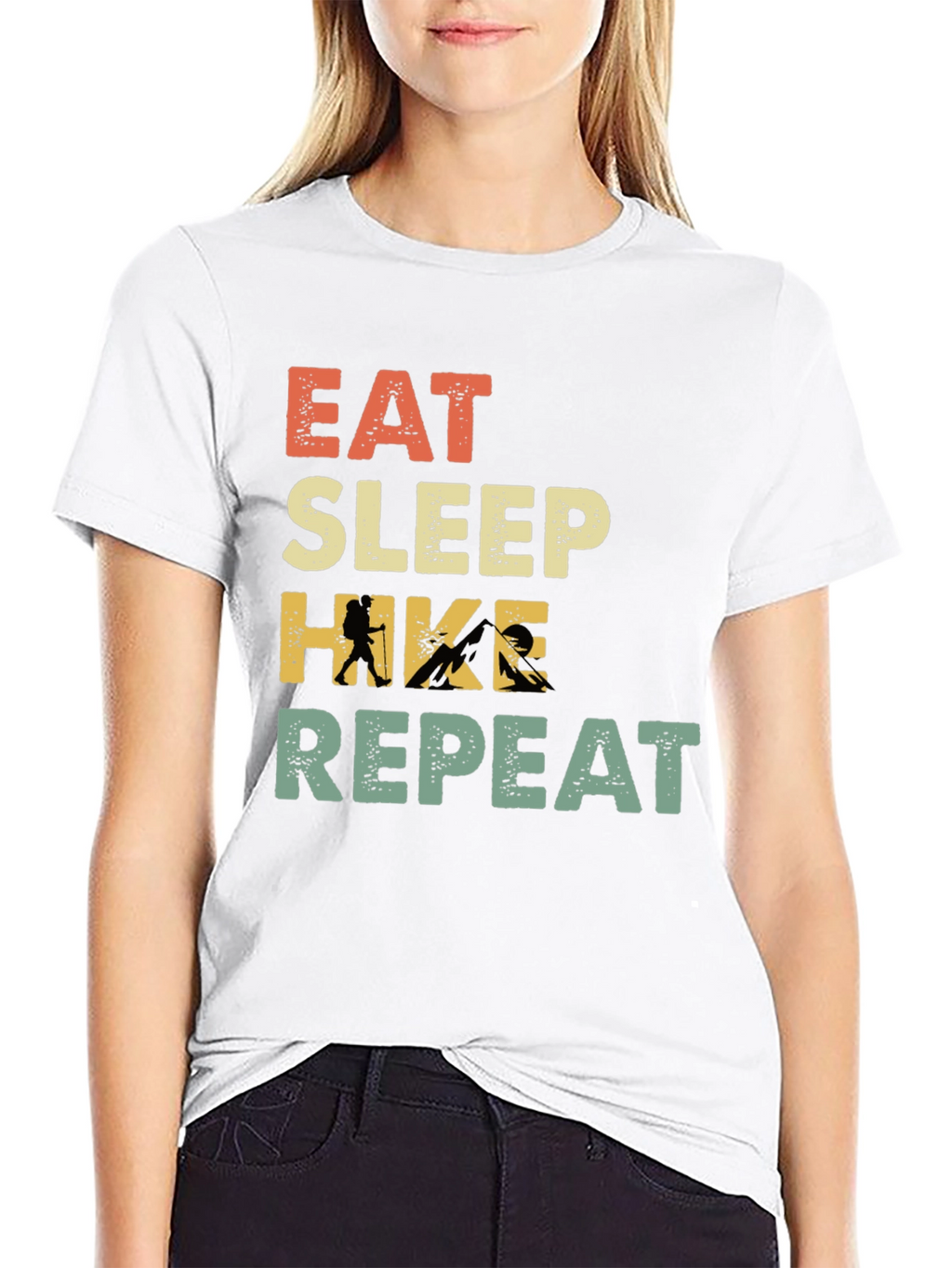 Eat Sleep Hike Repeat T-Shirt - Hiking Adventure Tee