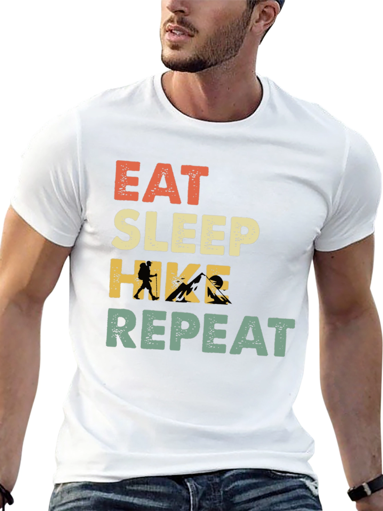 Eat Sleep Hike Repeat T-Shirt - Hiking Adventure Tee