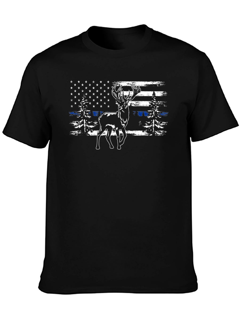 Deer American Flag T-Shirt