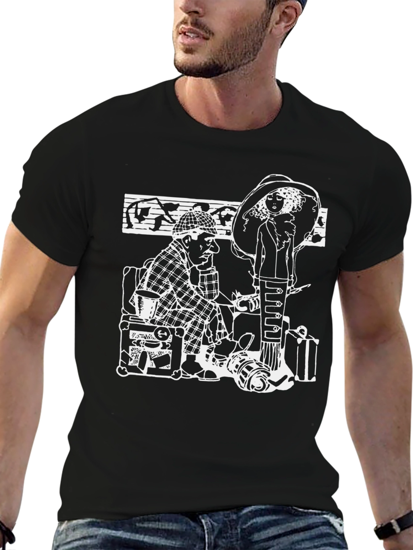 Retro Cartoon Graphic Print T-Shirt