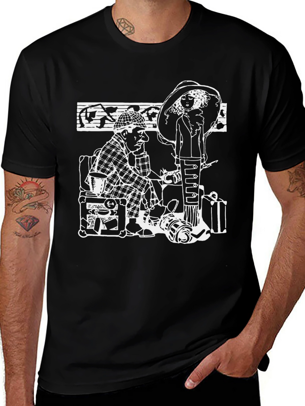 Retro Cartoon Graphic Print T-Shirt