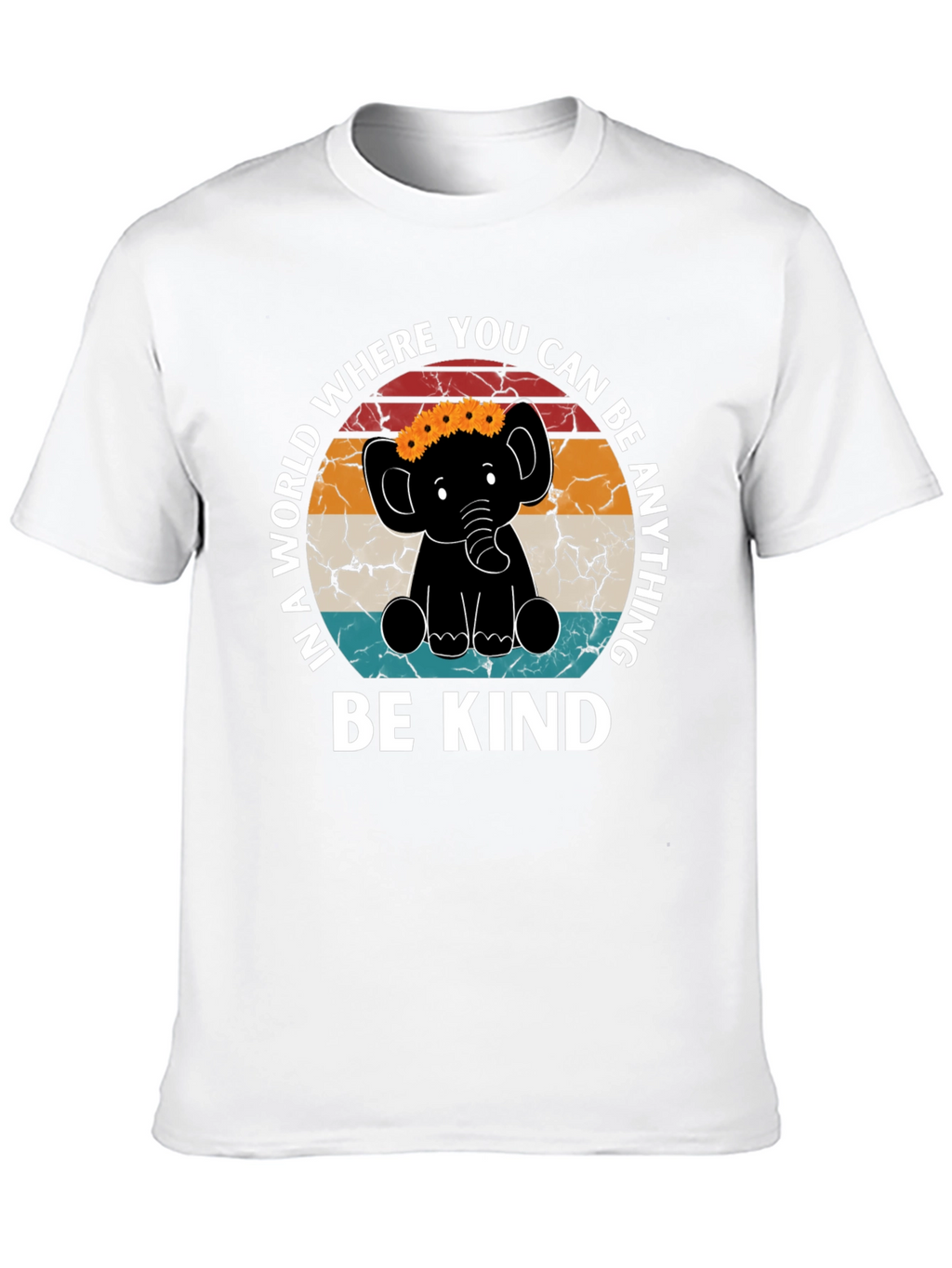 Be Kind Elephant Graphic Tee - Inspirational Shirt