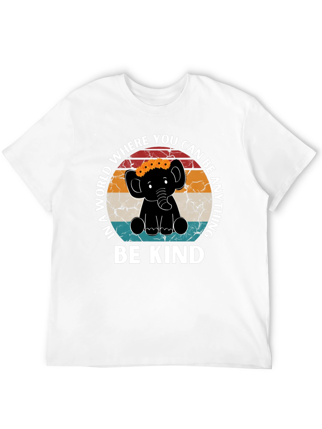 Be Kind Elephant Graphic Tee - Inspirational Shirt