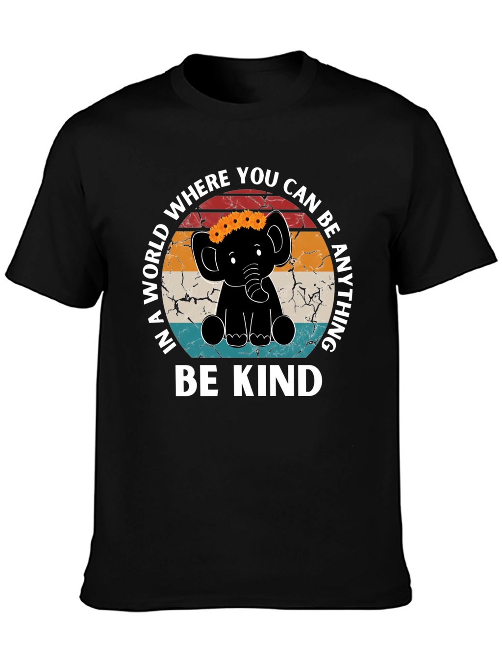 Be Kind Elephant Graphic Tee - Inspirational Shirt