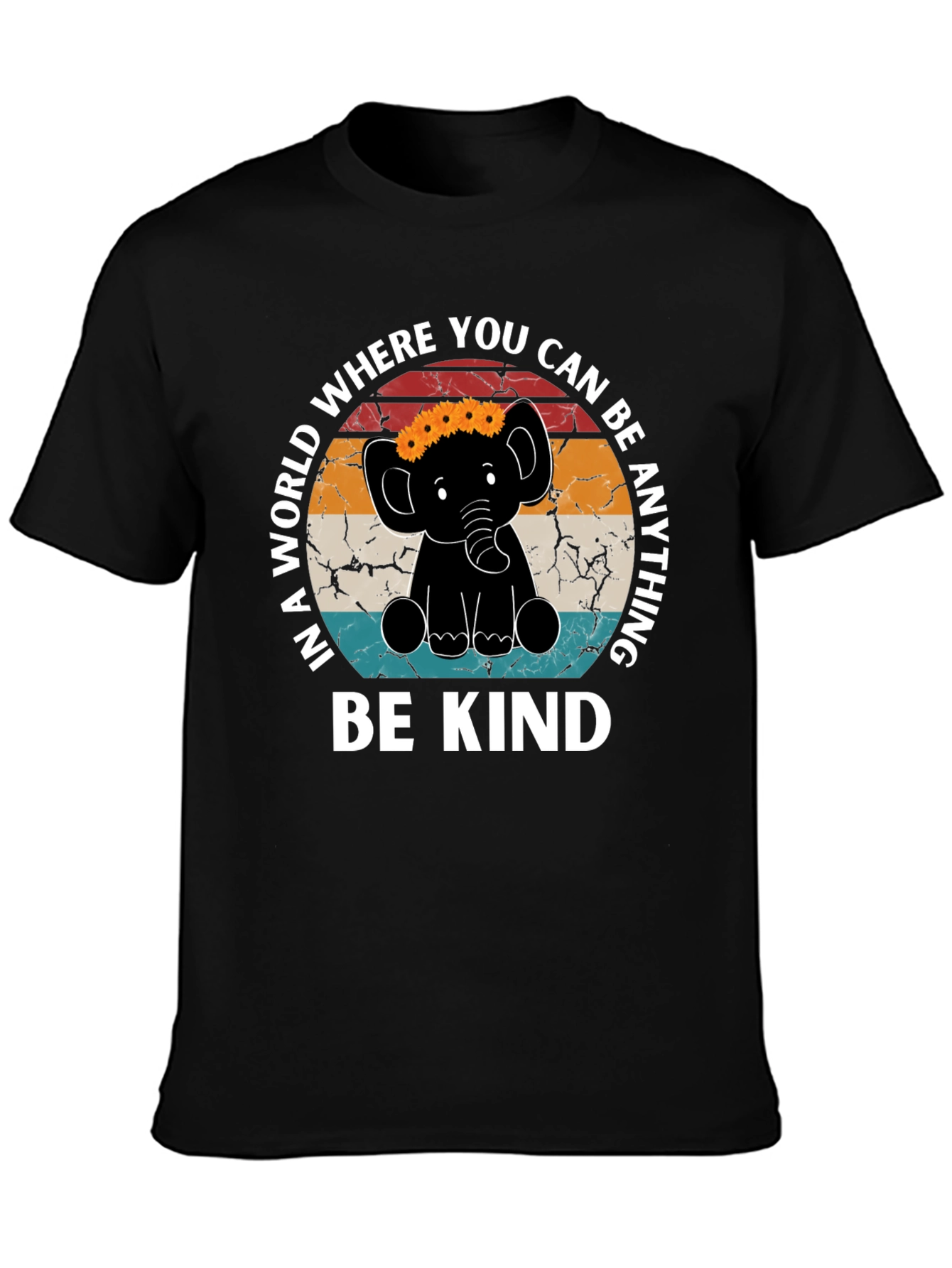 Be Kind Elephant Graphic Tee - Inspirational Shirt