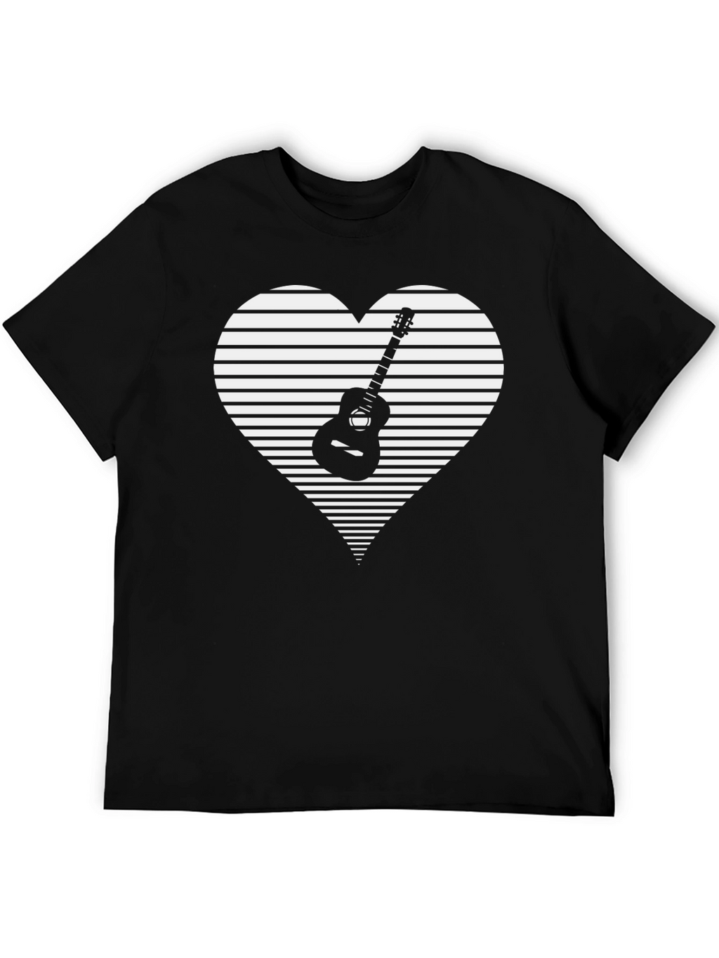 Guitar Heart Graphic Tee - Music Lover Shirt