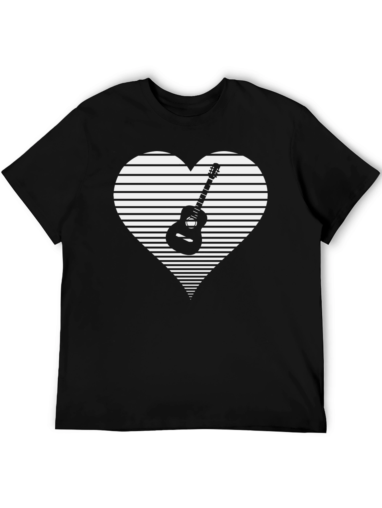 Guitar Heart Graphic Tee - Music Lover Shirt