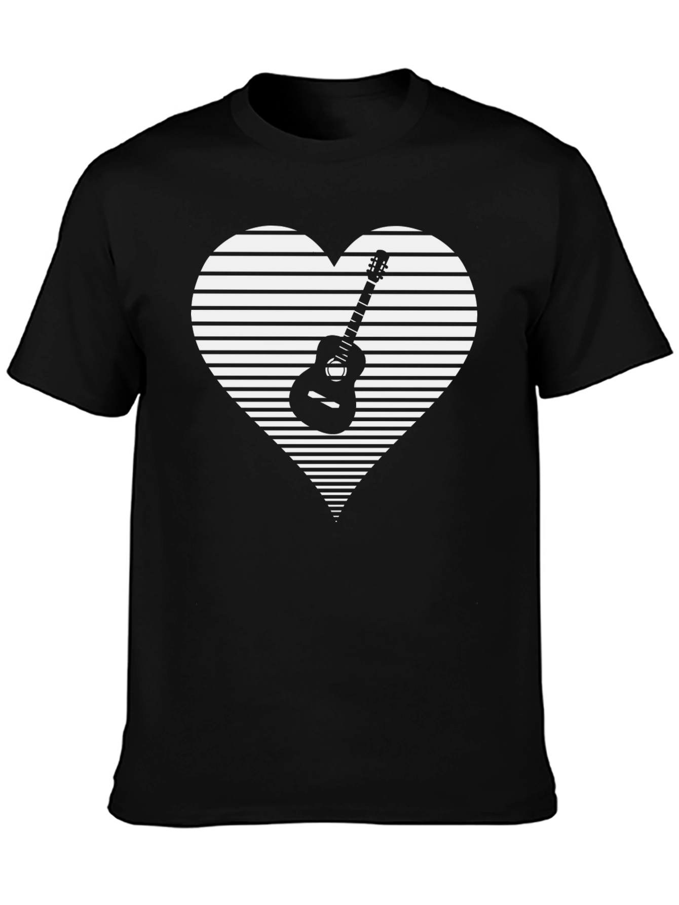 Guitar Heart Graphic Tee - Music Lover Shirt