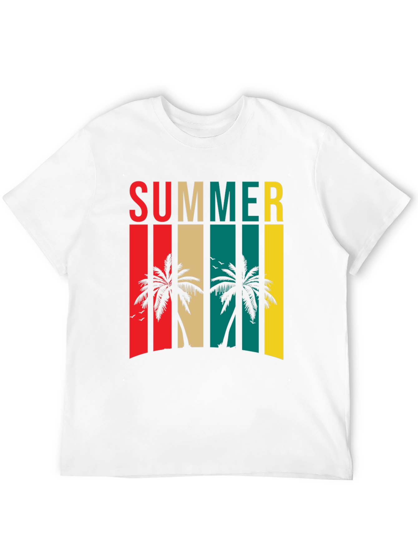 Summer Palm Tree Retro Style Graphic Tee
