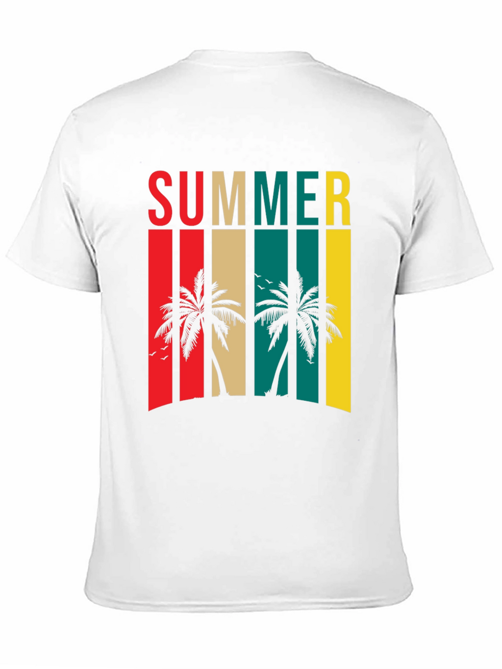 Summer Palm Tree Retro Style Graphic Tee