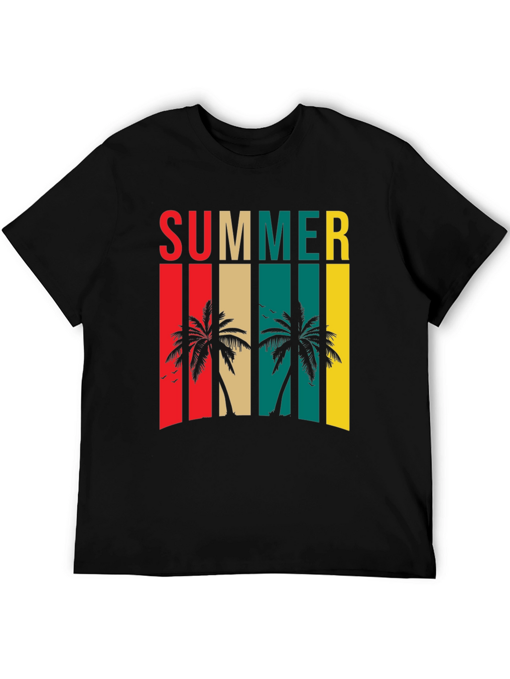 Summer Palm Tree Retro Style Graphic Tee