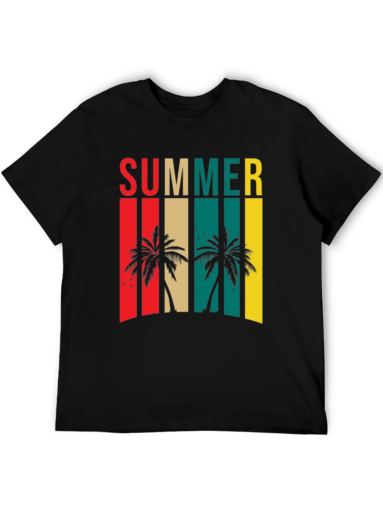 Summer Palm Tree Retro Style Graphic Tee