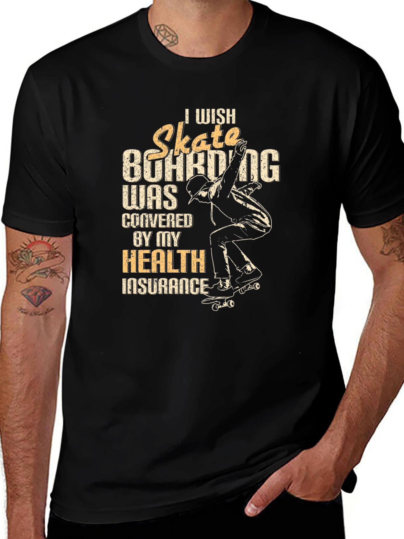 Skateboarding Health Insurance T-Shirt