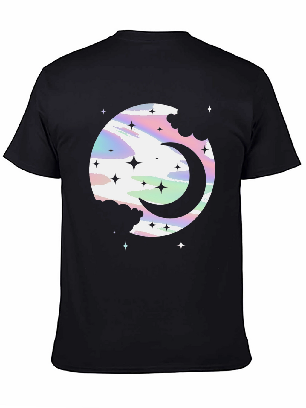 Celestial Crescent Moon Graphic T-Shirt