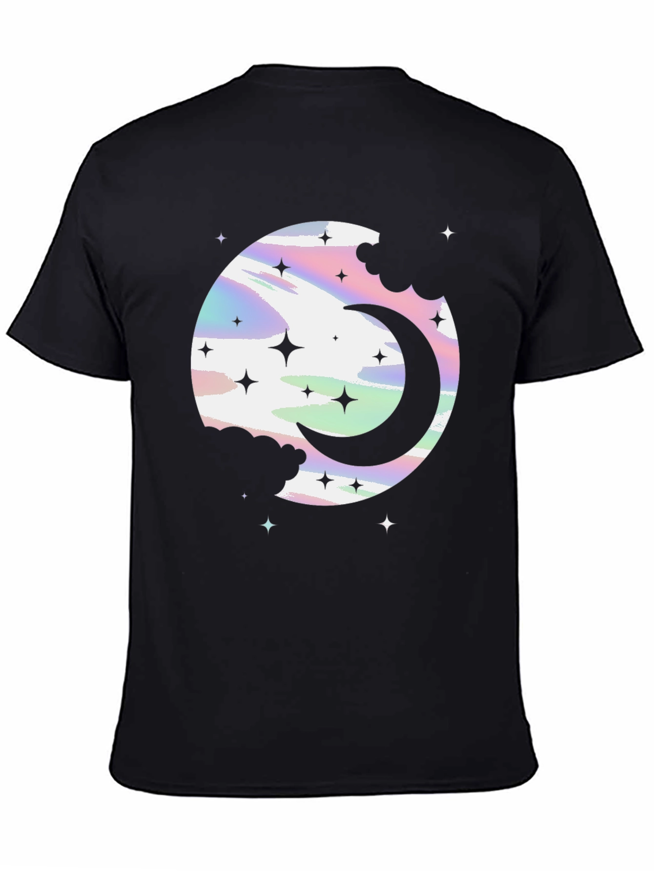 Celestial Crescent Moon Graphic T-Shirt