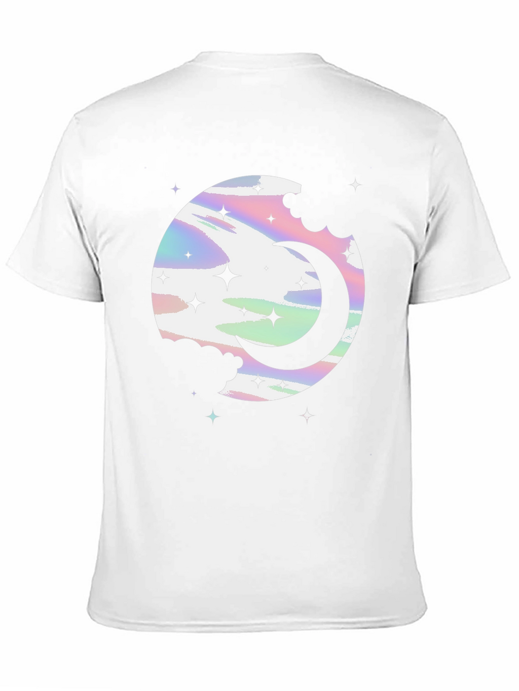 Celestial Crescent Moon Graphic T-Shirt