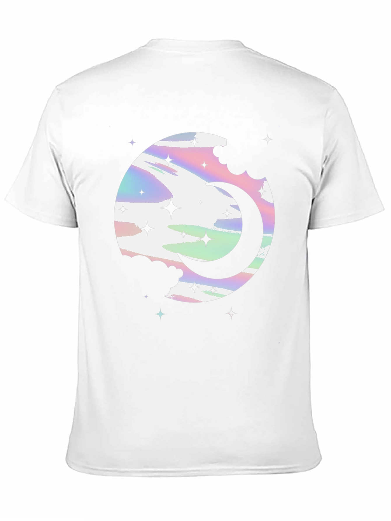 Celestial Crescent Moon Graphic T-Shirt