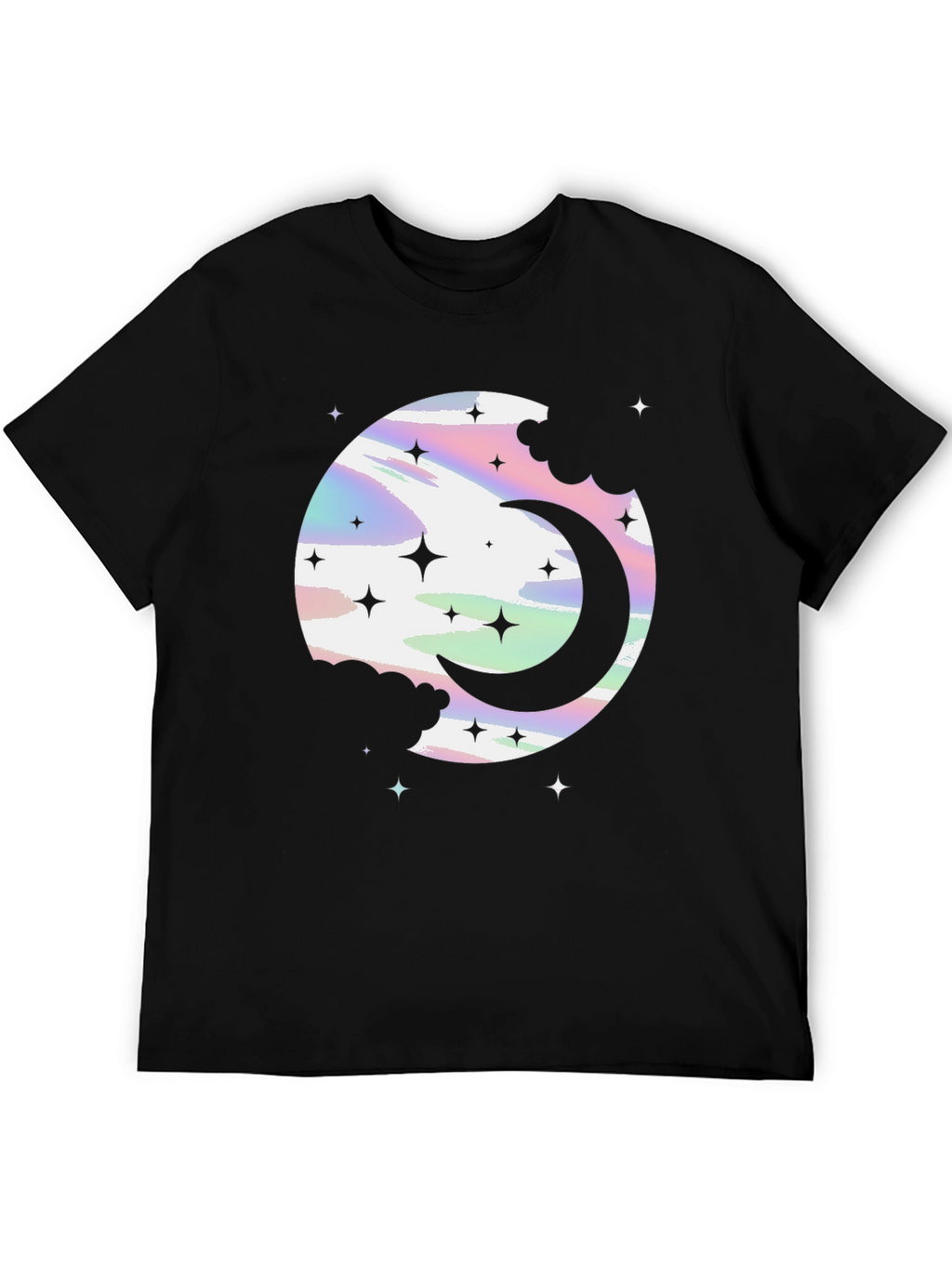 Celestial Crescent Moon Graphic T-Shirt