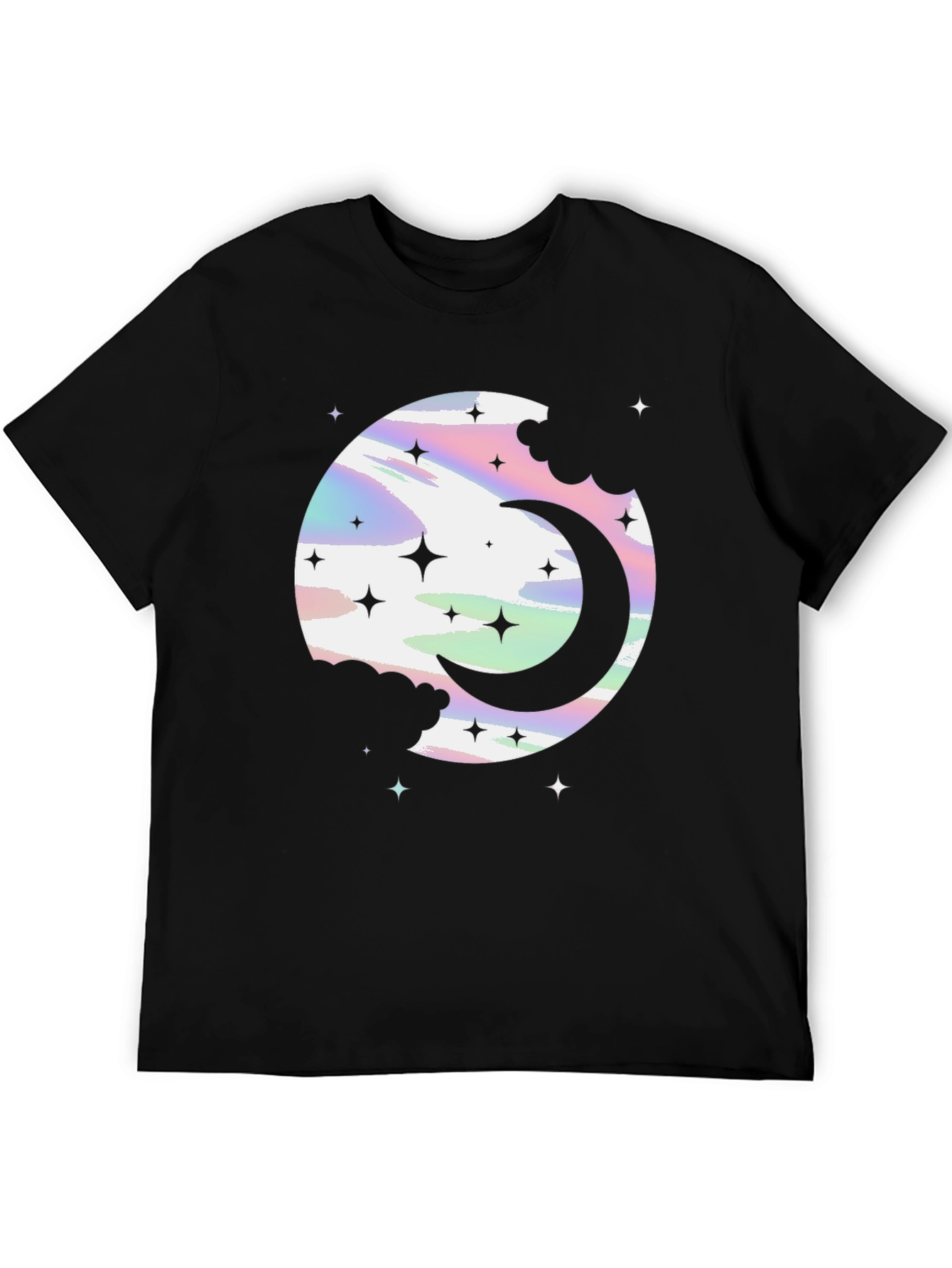 Celestial Crescent Moon Graphic T-Shirt