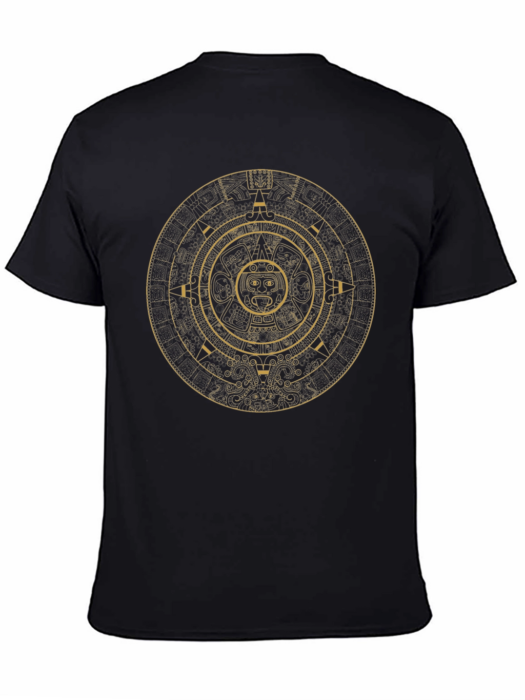 Aztec Calendar Graphic Black T-Shirt