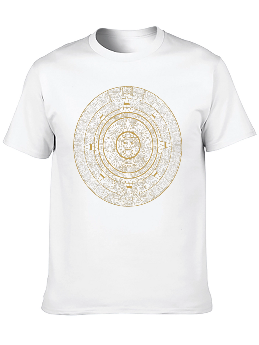Aztec Calendar Graphic Black T-Shirt