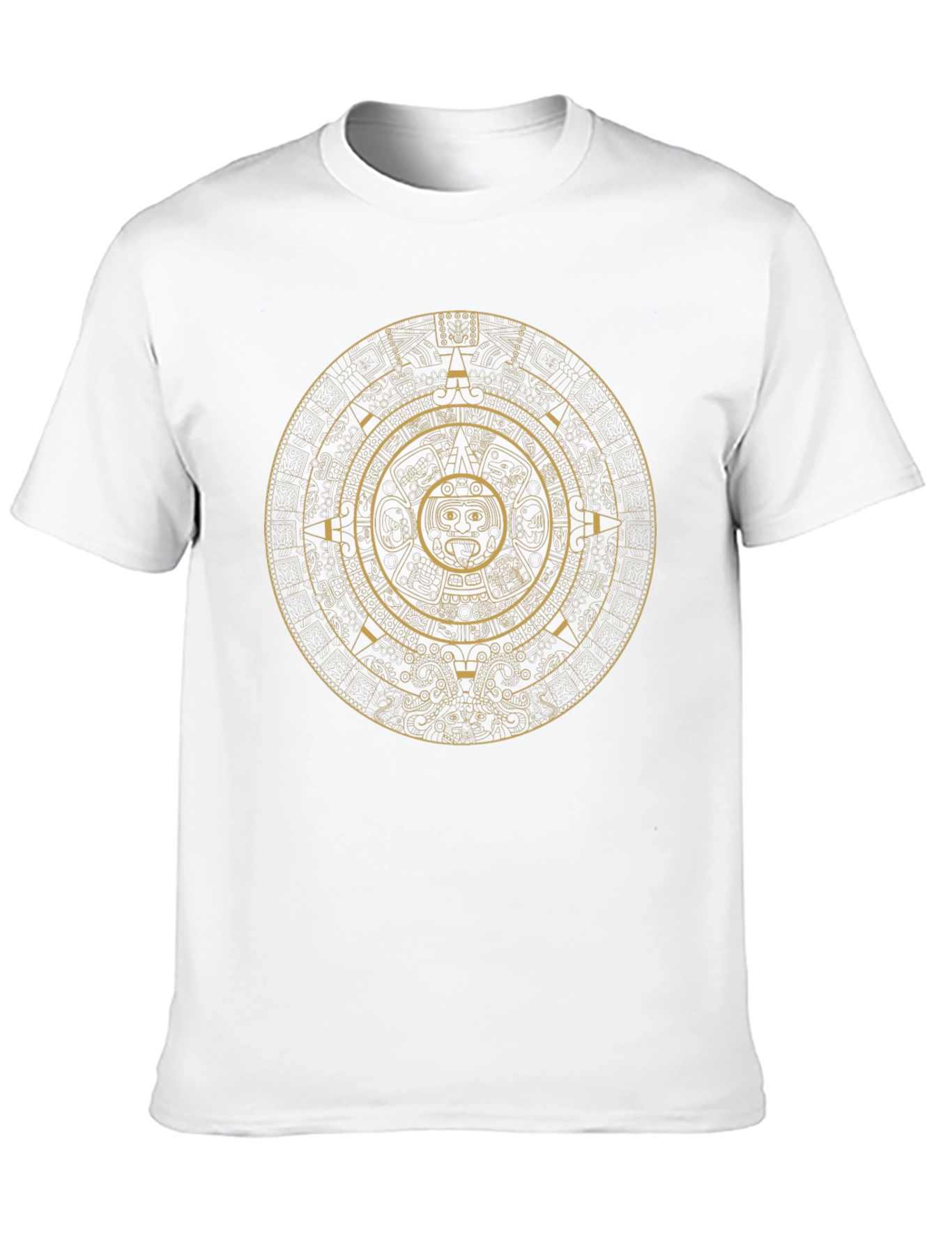 Aztec Calendar Graphic Black T-Shirt