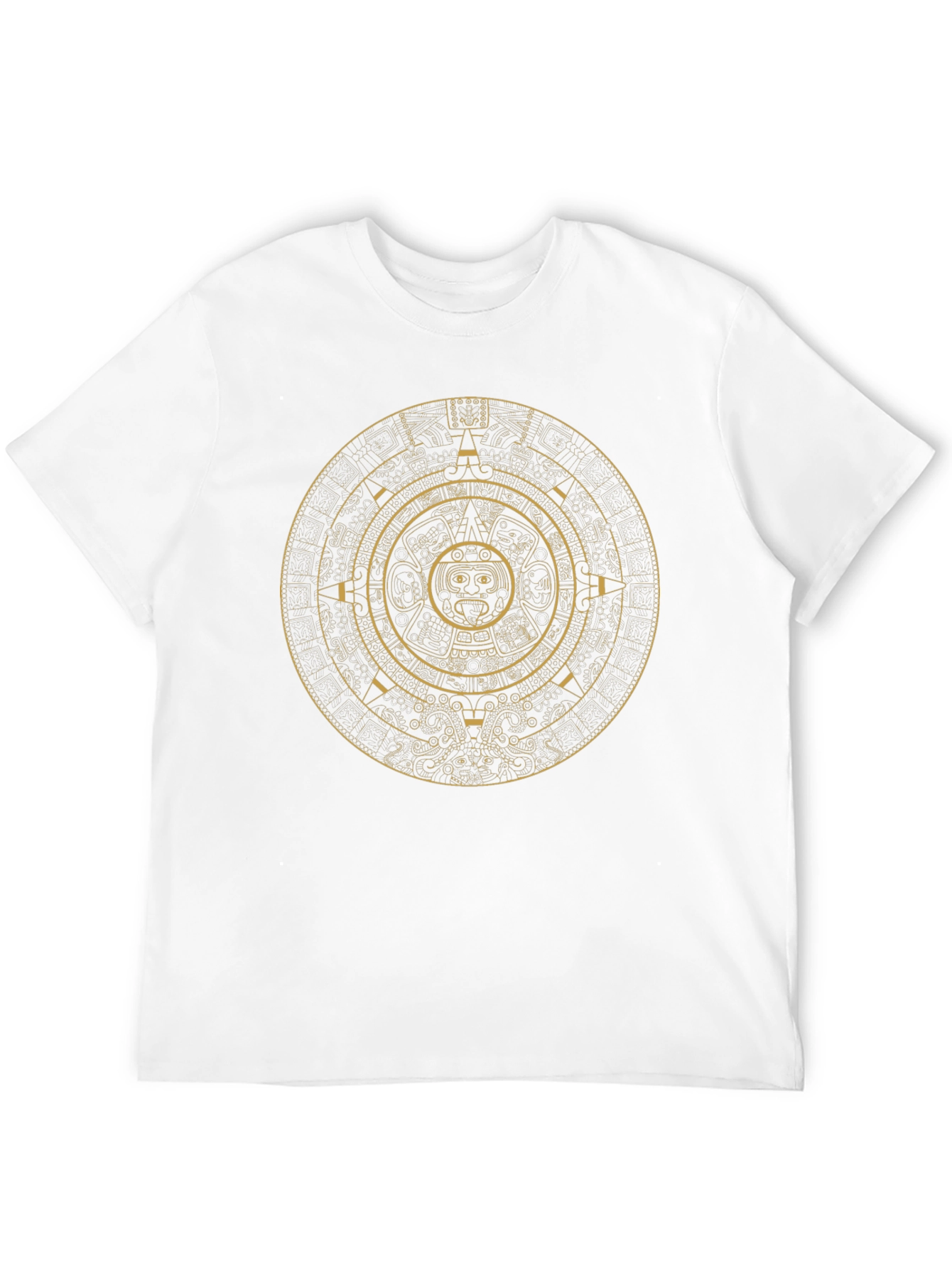 Aztec Calendar Graphic Black T-Shirt