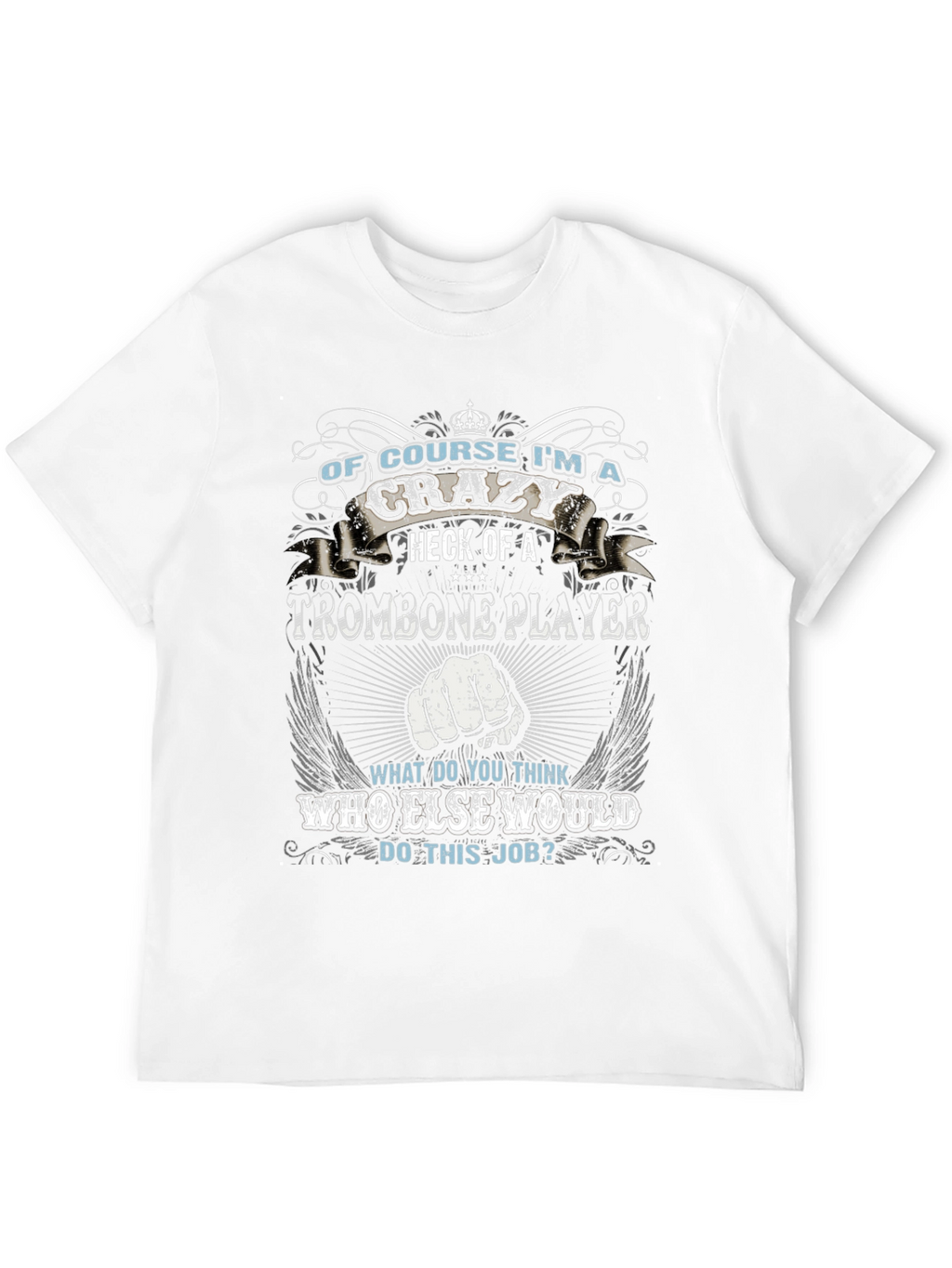 Crazy Trombone Player Graphic T-Shirt