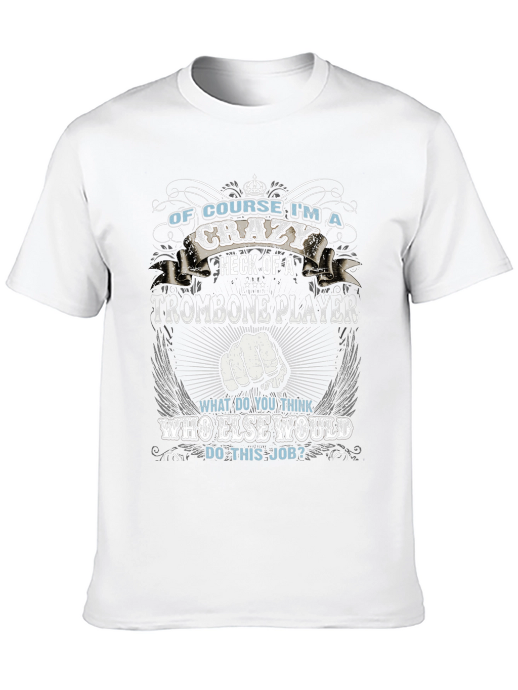 Crazy Trombone Player Graphic T-Shirt
