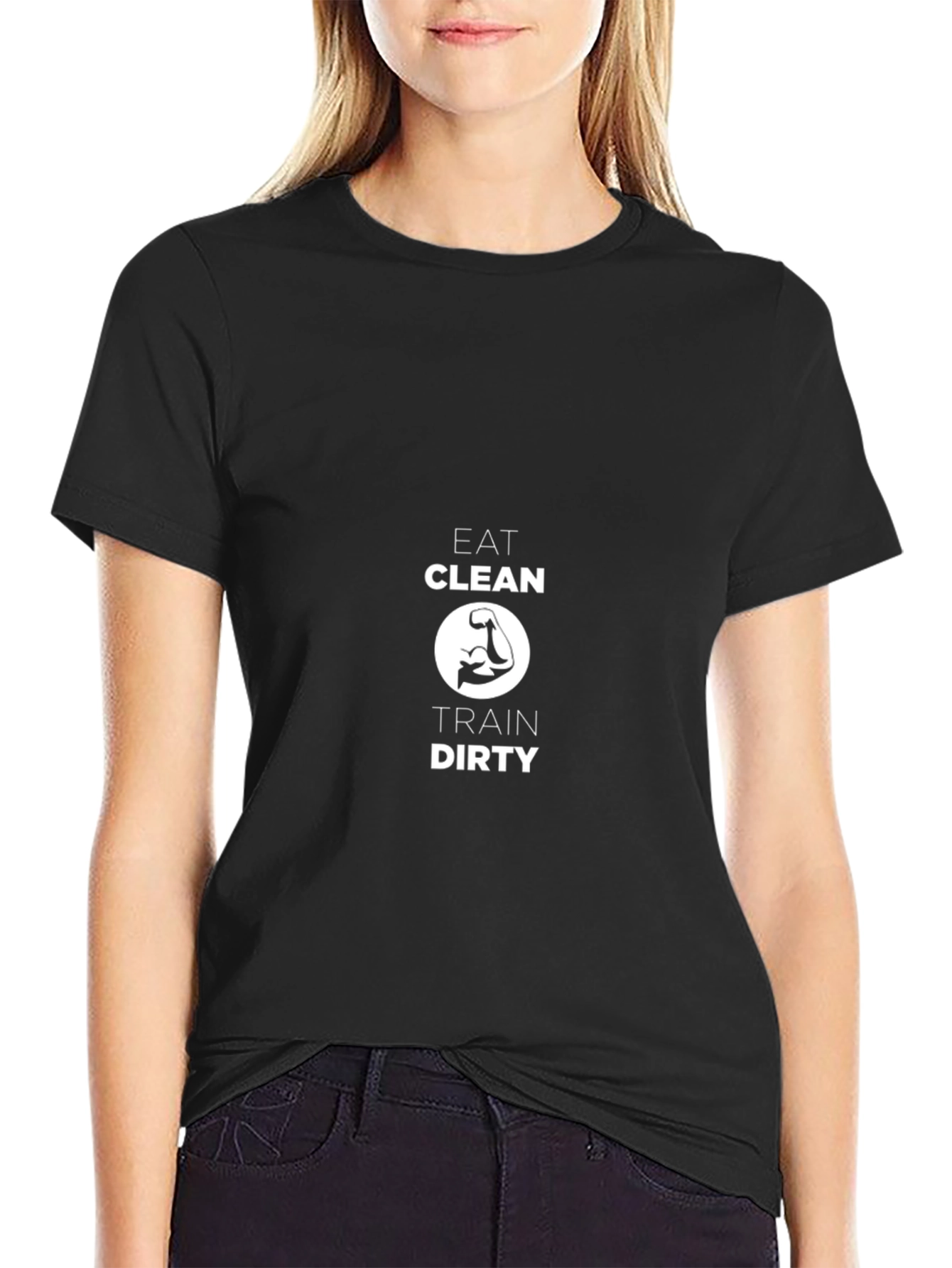 Eat Clean Train Dirty Black T-Shirt