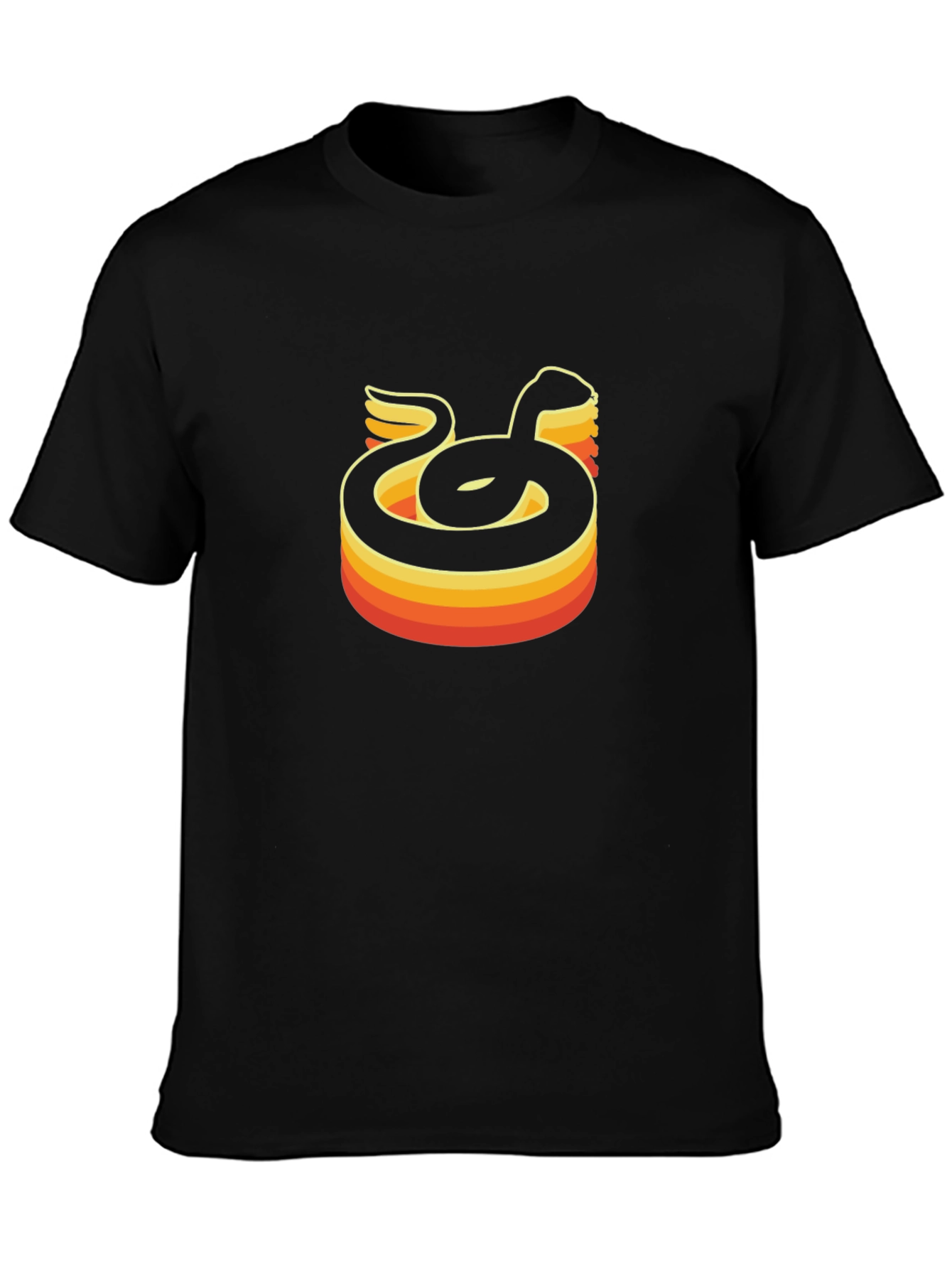 Retro Snake Graphic Tee - Black T-Shirt