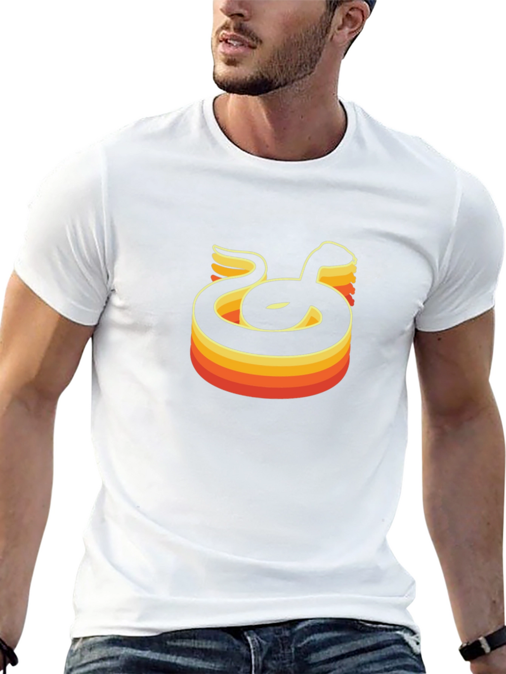 Retro Snake Graphic Tee - Black T-Shirt