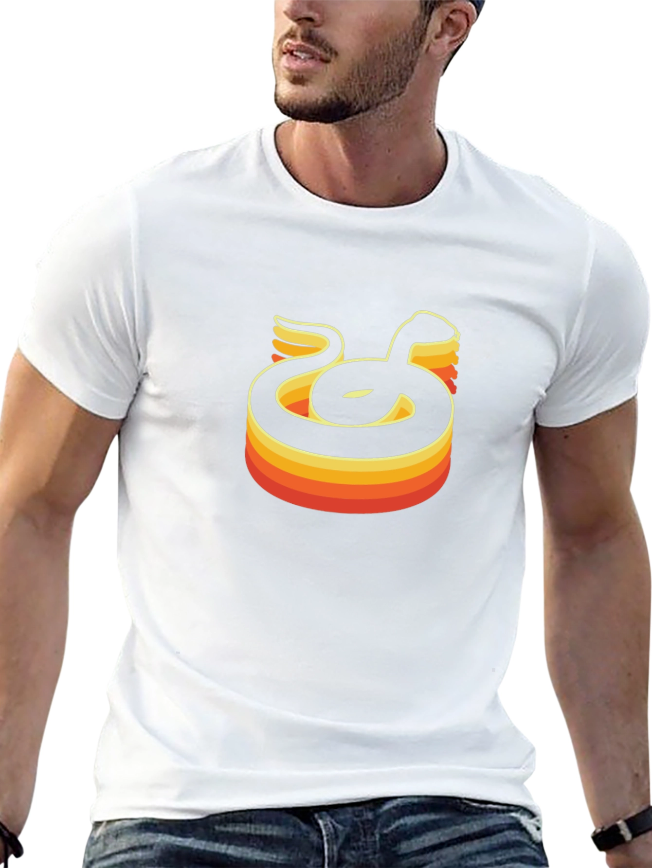 Retro Snake Graphic Tee - Black T-Shirt