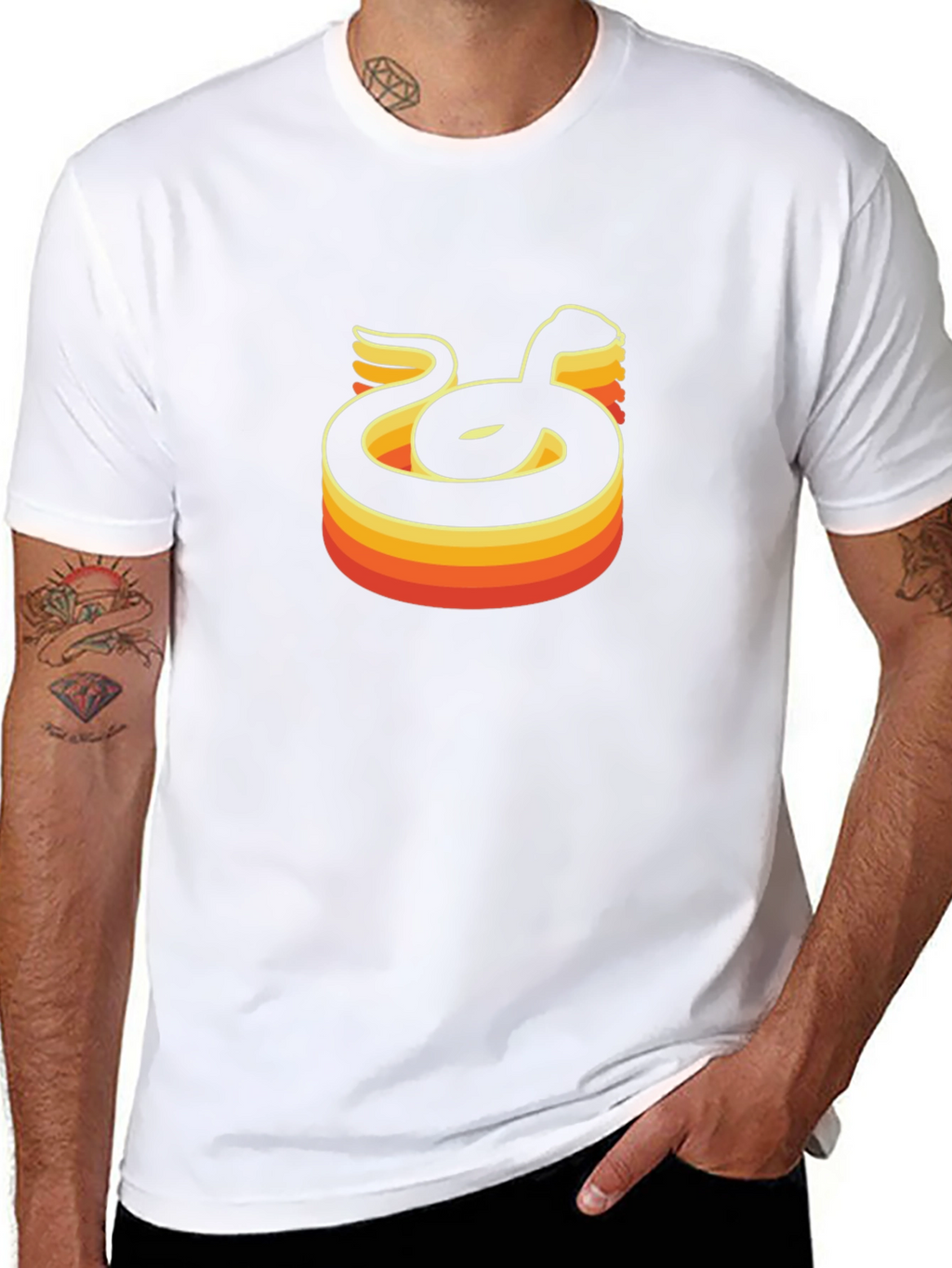 Retro Snake Graphic Tee - Black T-Shirt
