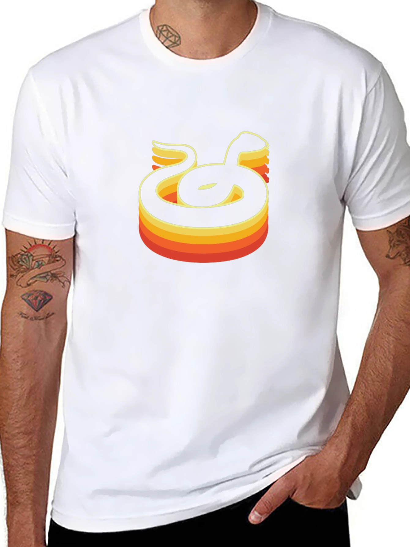 Retro Snake Graphic Tee - Black T-Shirt