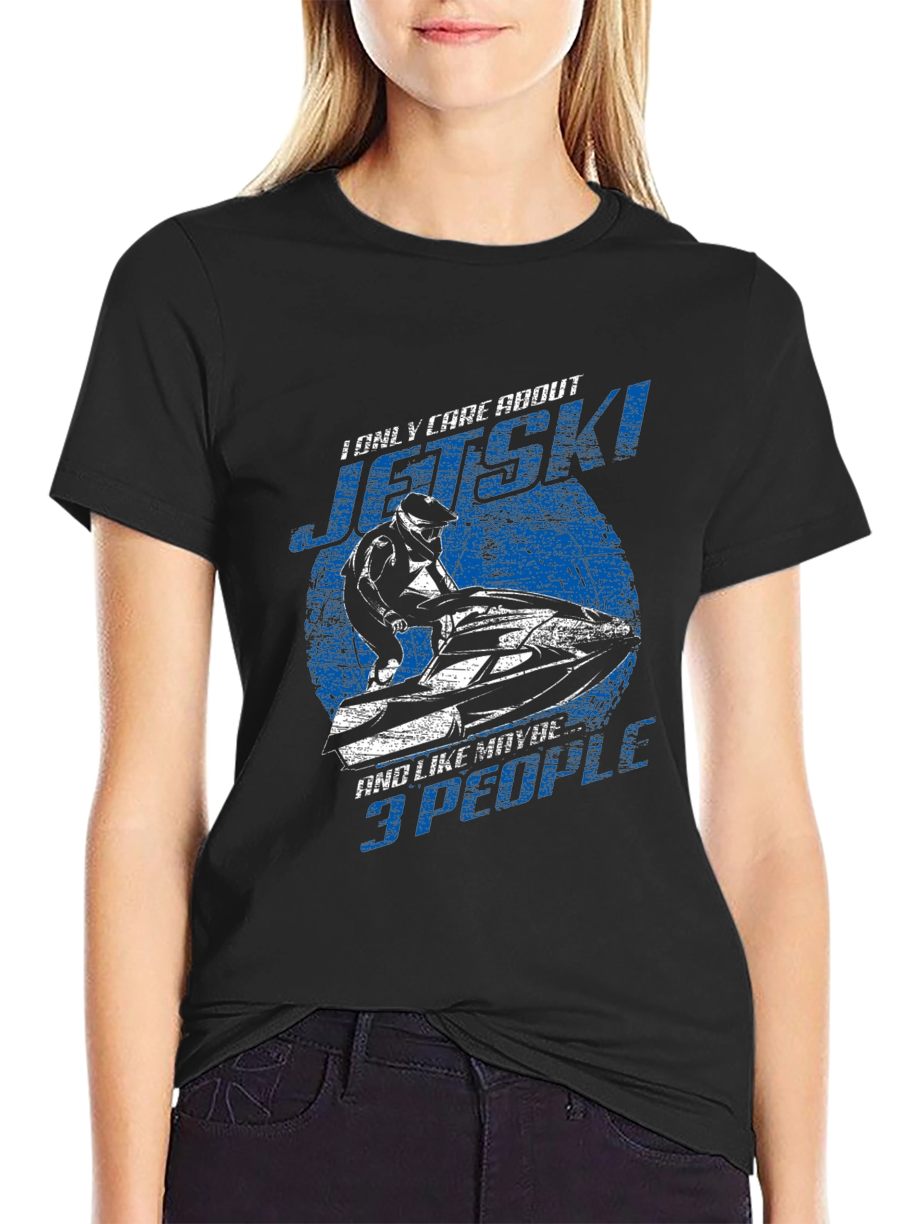 Jet Ski Lover Tee - Only Cares About Jet Skiing T-Shirt