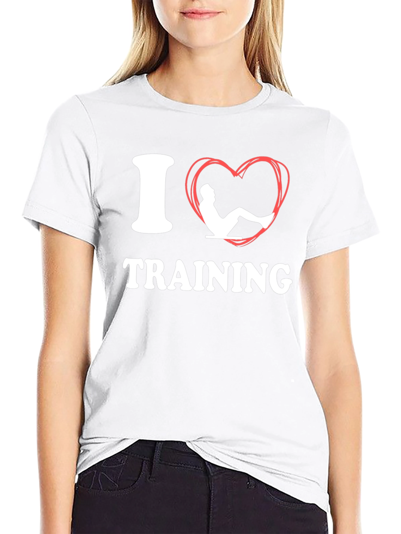 I Love Training T-Shirt Fitness Gym Workout Tee