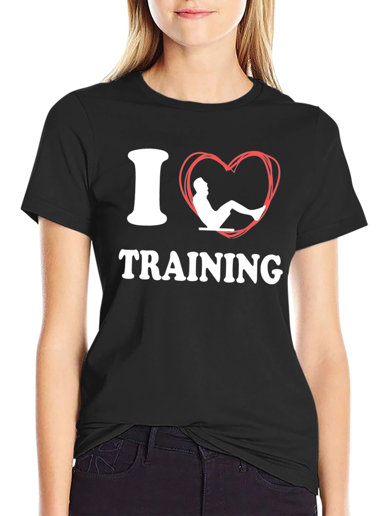 I Love Training T-Shirt Fitness Gym Workout Tee