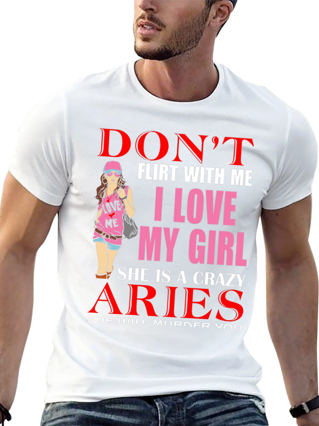 Dont Flirt Aries Girlfriend Graphic Tee