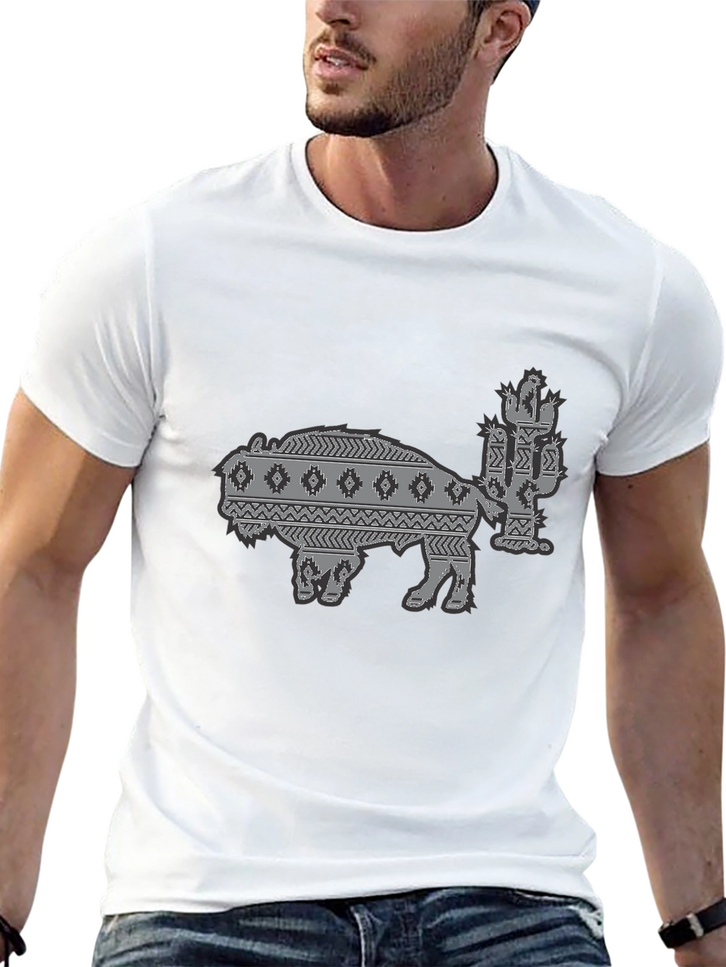 Western Buffalo Cactus Graphic Tee