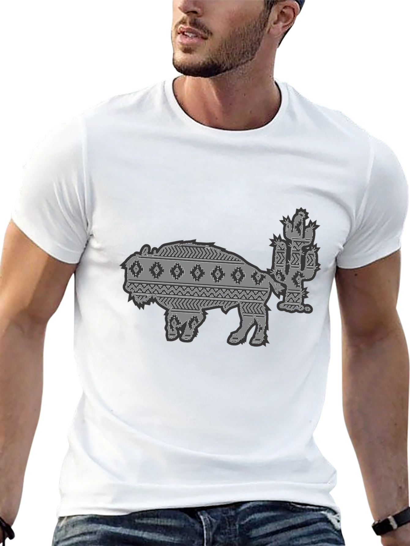 Western Buffalo Cactus Graphic Tee