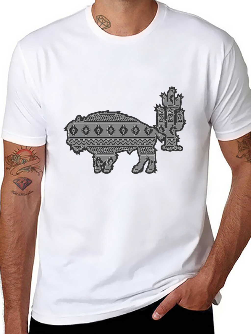 Western Buffalo Cactus Graphic Tee