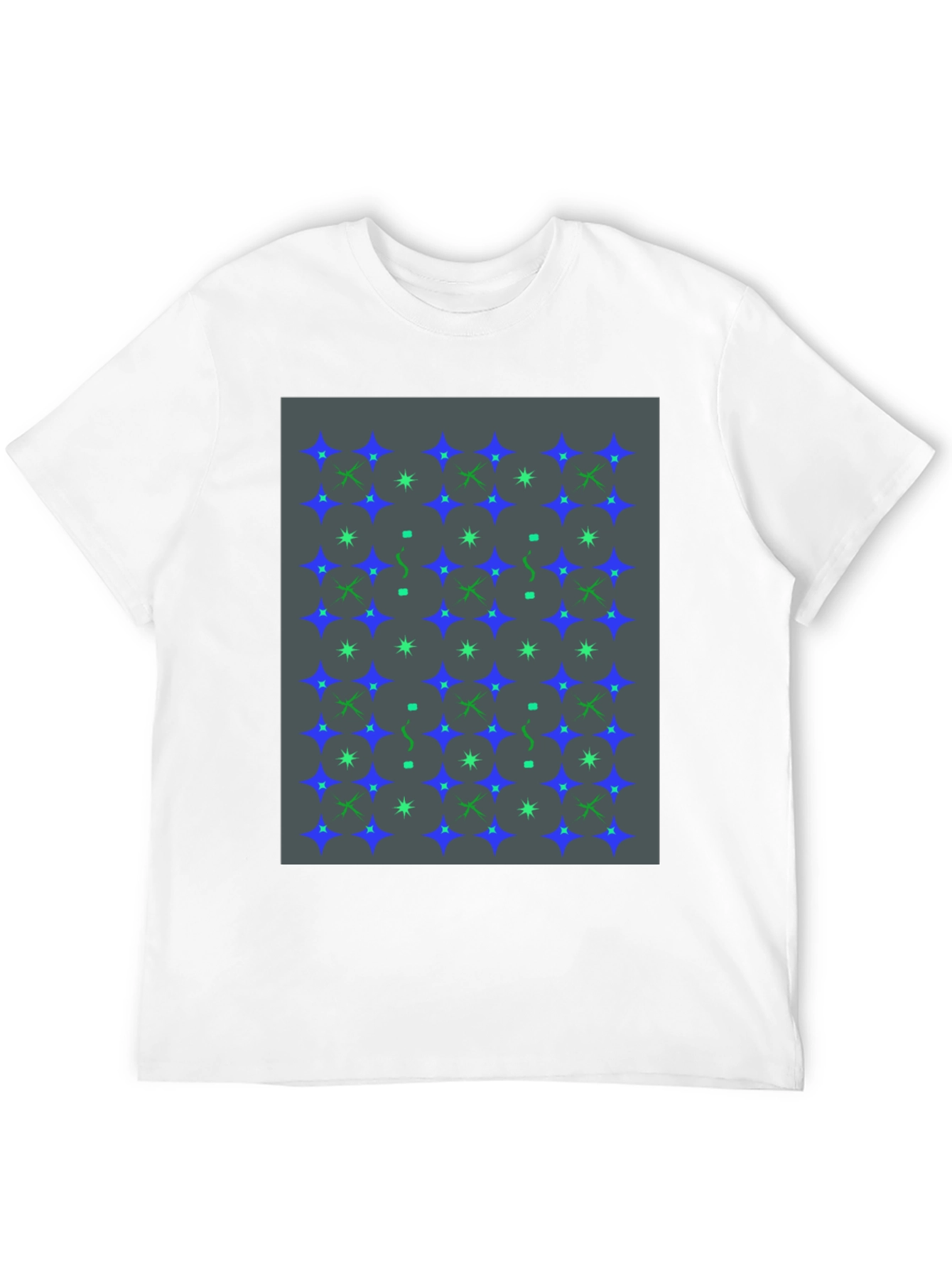 Star Pattern Black T-Shirt