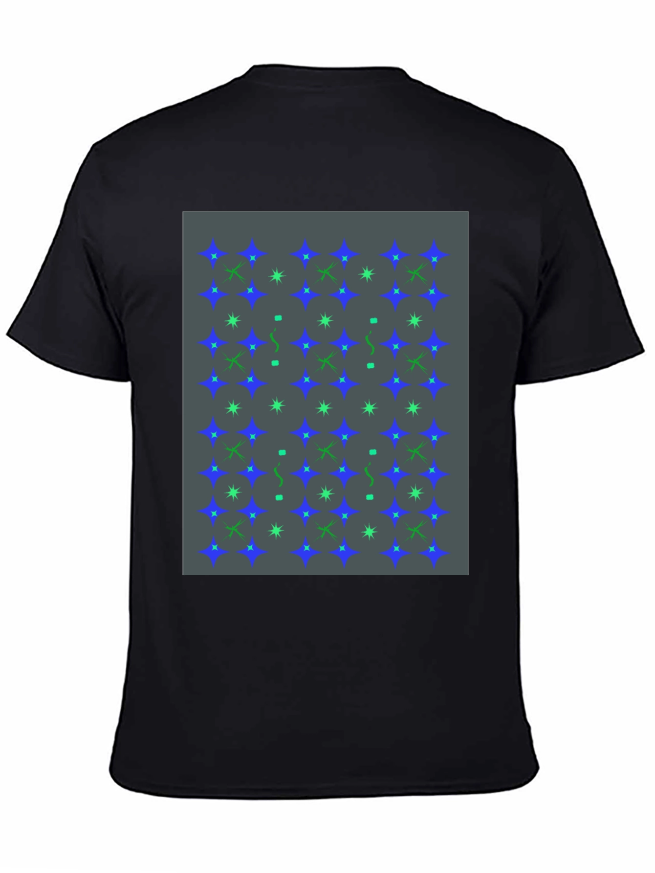 Star Pattern Black T-Shirt