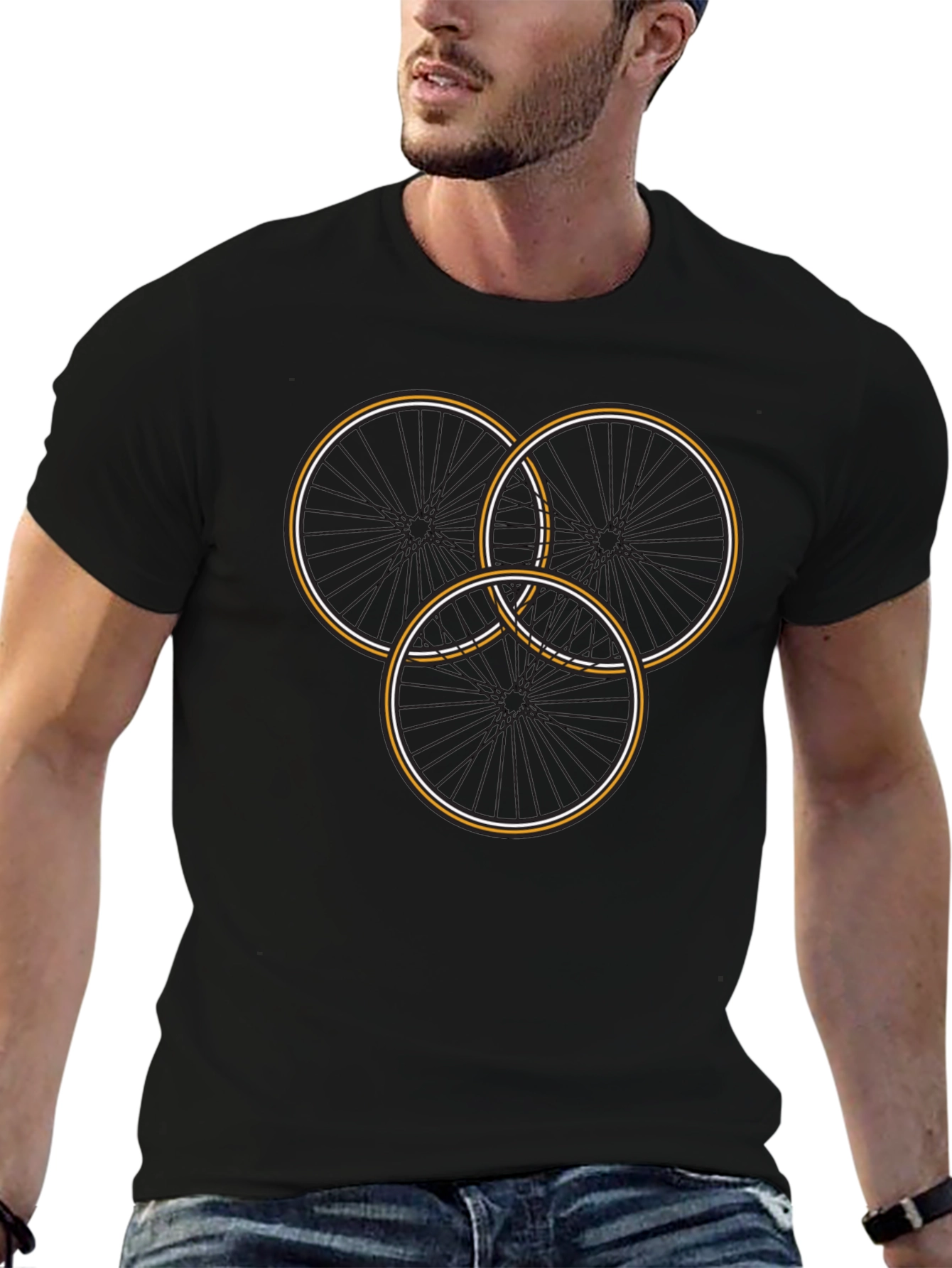 Cycle Wheel Graphic Tee - Stylish Mens T-Shirt