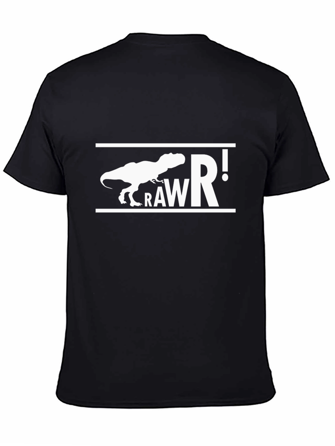 Rawr Dinosaur T-Shirt - Black