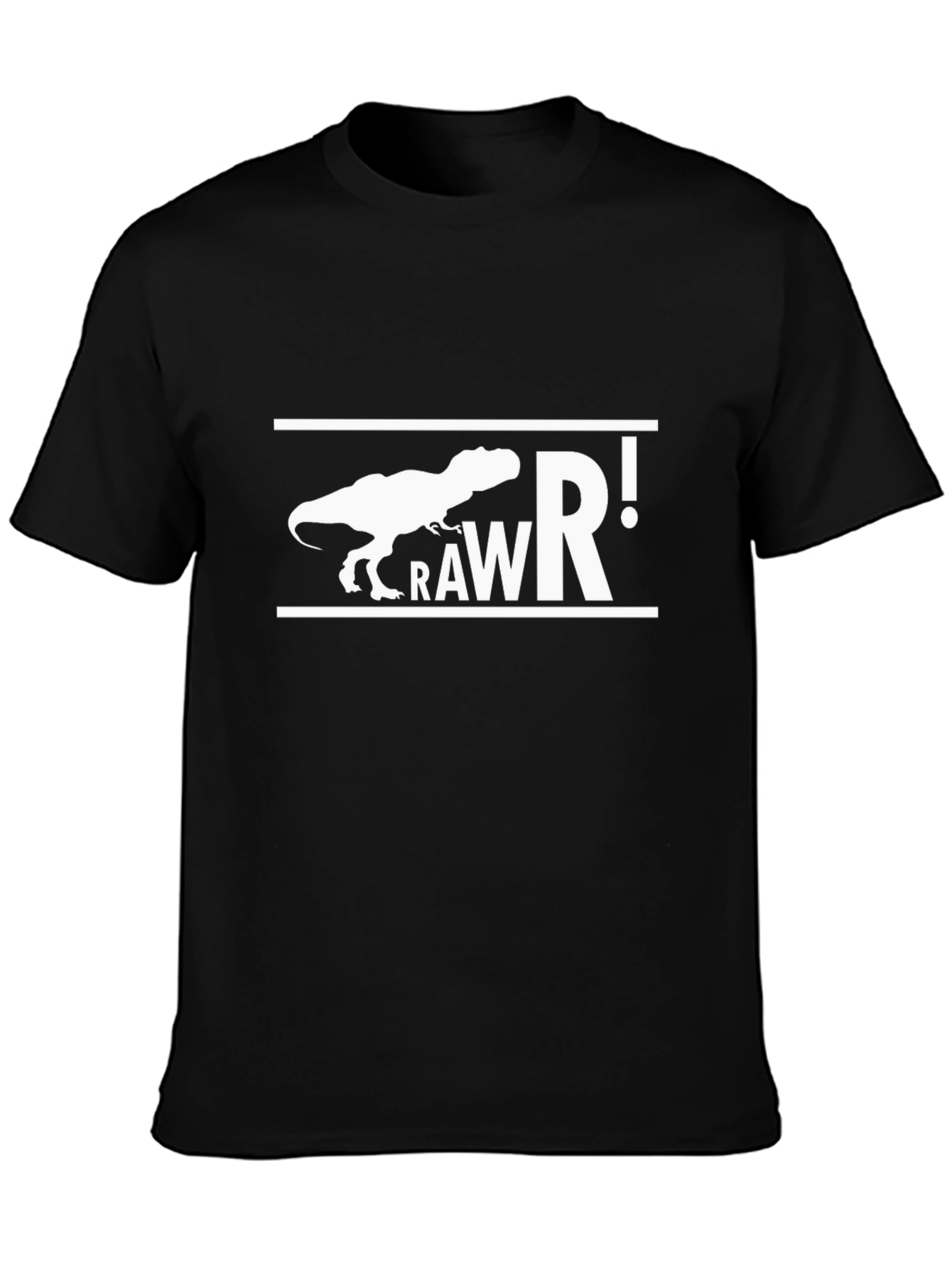 Rawr Dinosaur T-Shirt - Black