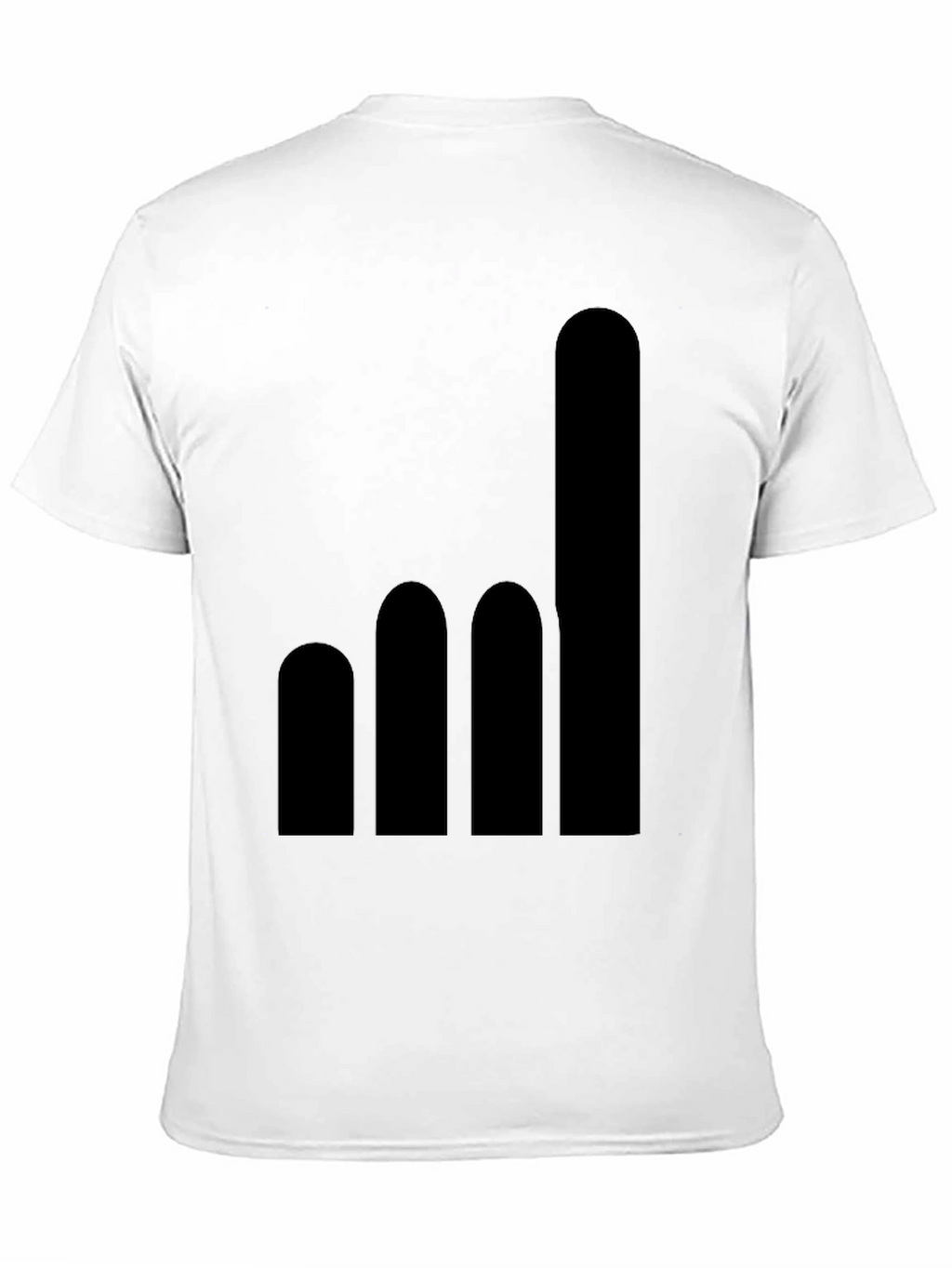 Minimalist Bar Graph Black T-Shirt