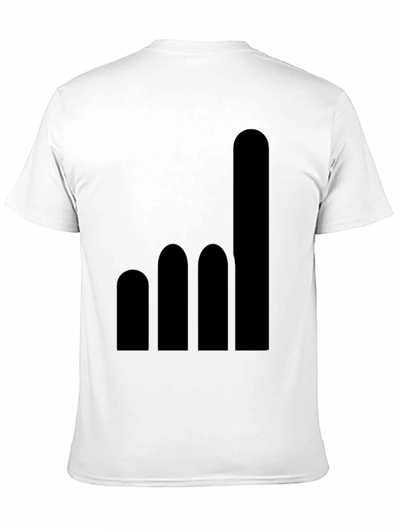 Minimalist Bar Graph Black T-Shirt