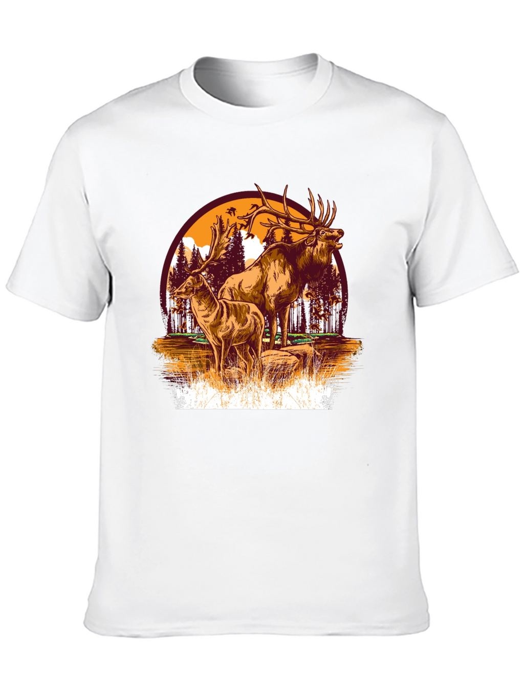Elk Graphic Tee - Nature Lovers Shirt